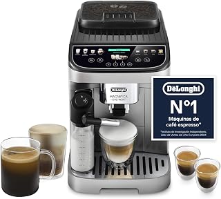 De’Longhi Magnifica Evo Next – Perfetto Cafetera Superautomática, LatteCrema Jarra de leche automática, 13 Bebidas One-Touch, Pantalla Táctil a Color,Plata y Negro (ECAM312.80.SB)