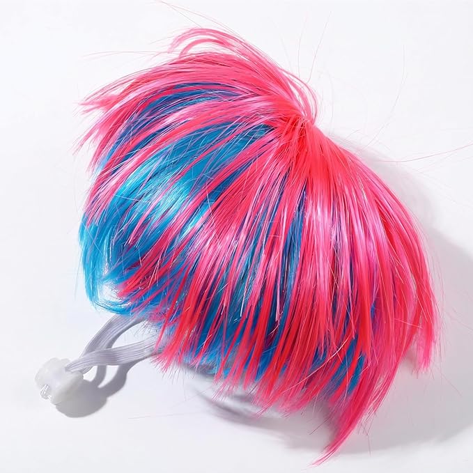 Pelucas para Perros Punk Azul y Rosa, Ajustables, para Disfraces miniatura 7