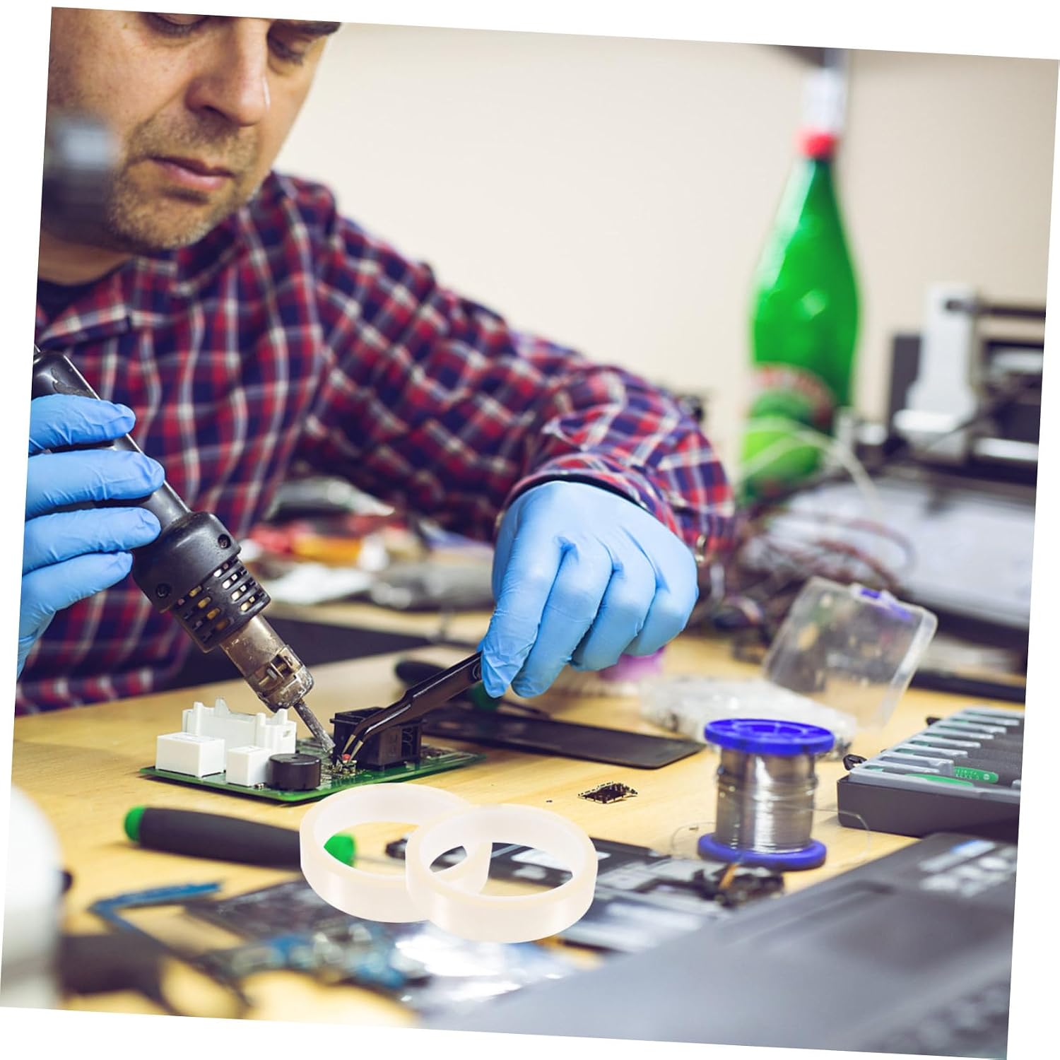 Cabilock 6rolls High Temperature Tape of Electrical Tape for Electronics Soldering and Insulation for Transfer and Projects