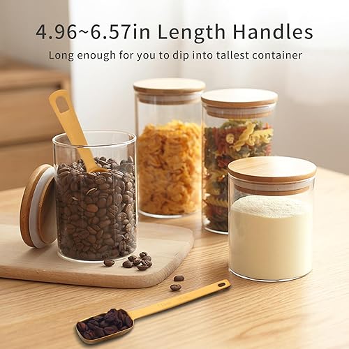 Miniatura 7 de Meisha - Juego de 6 cucharas medidoras de acero inoxidable de alta calidad, juego de herramientas de medición de cocina de metal de alta calidad,