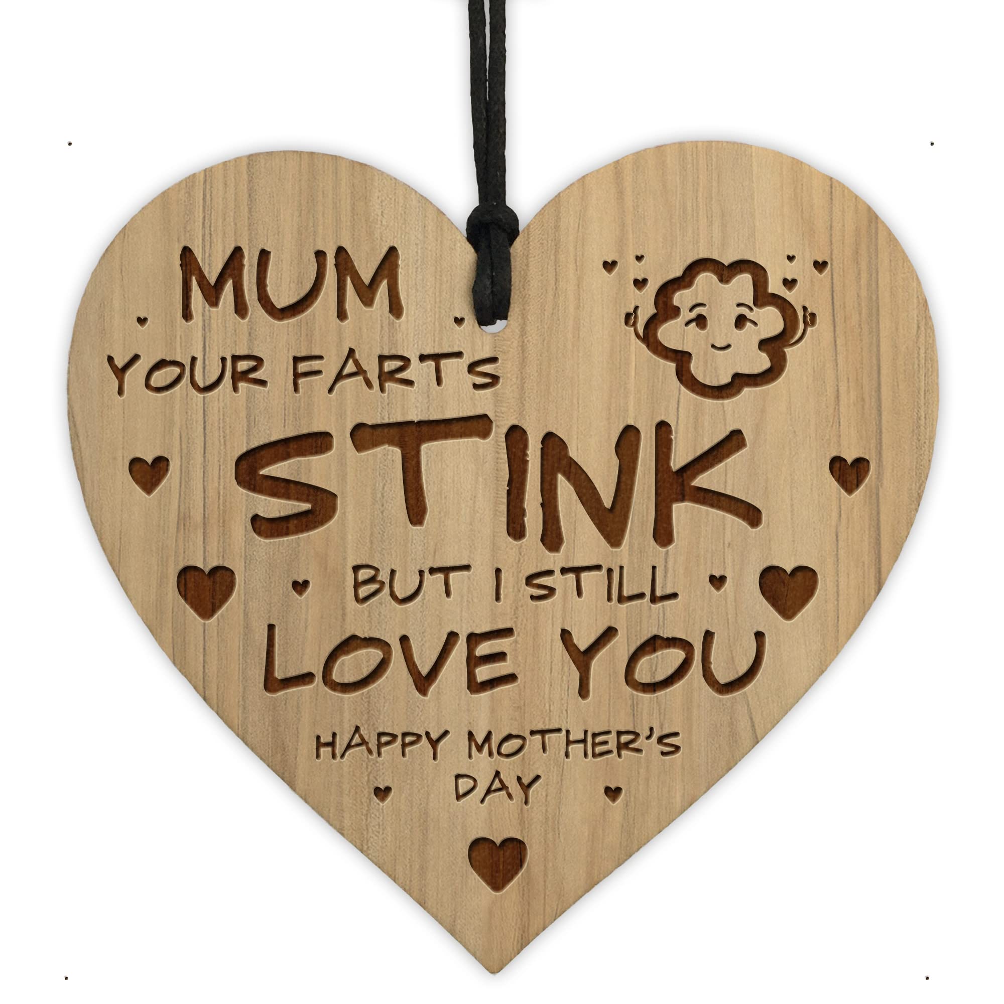 Red Ocean Funny Mothers Day Gift FARTS STINK Joke Novelty Mum Gifts From Daughter Son
