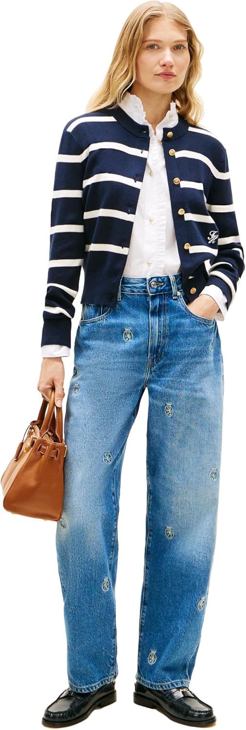 Tommy Hilfiger Women's Long Sleeve Crew Neck Cardigan
