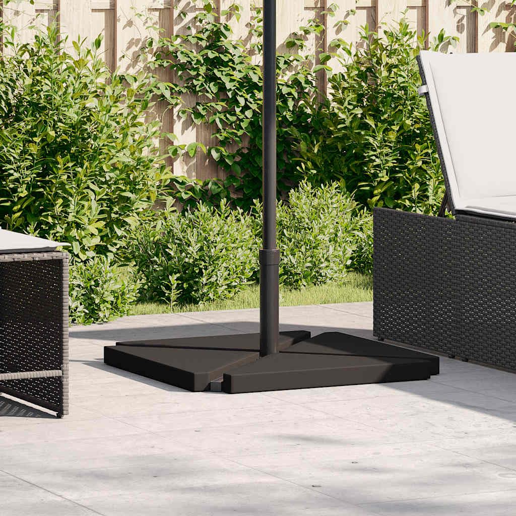 4 piastre di peso per ombrellone, in granito, triangolari, 14 kg, per ombrellone, stabile, per terrazza, balcone, giardino