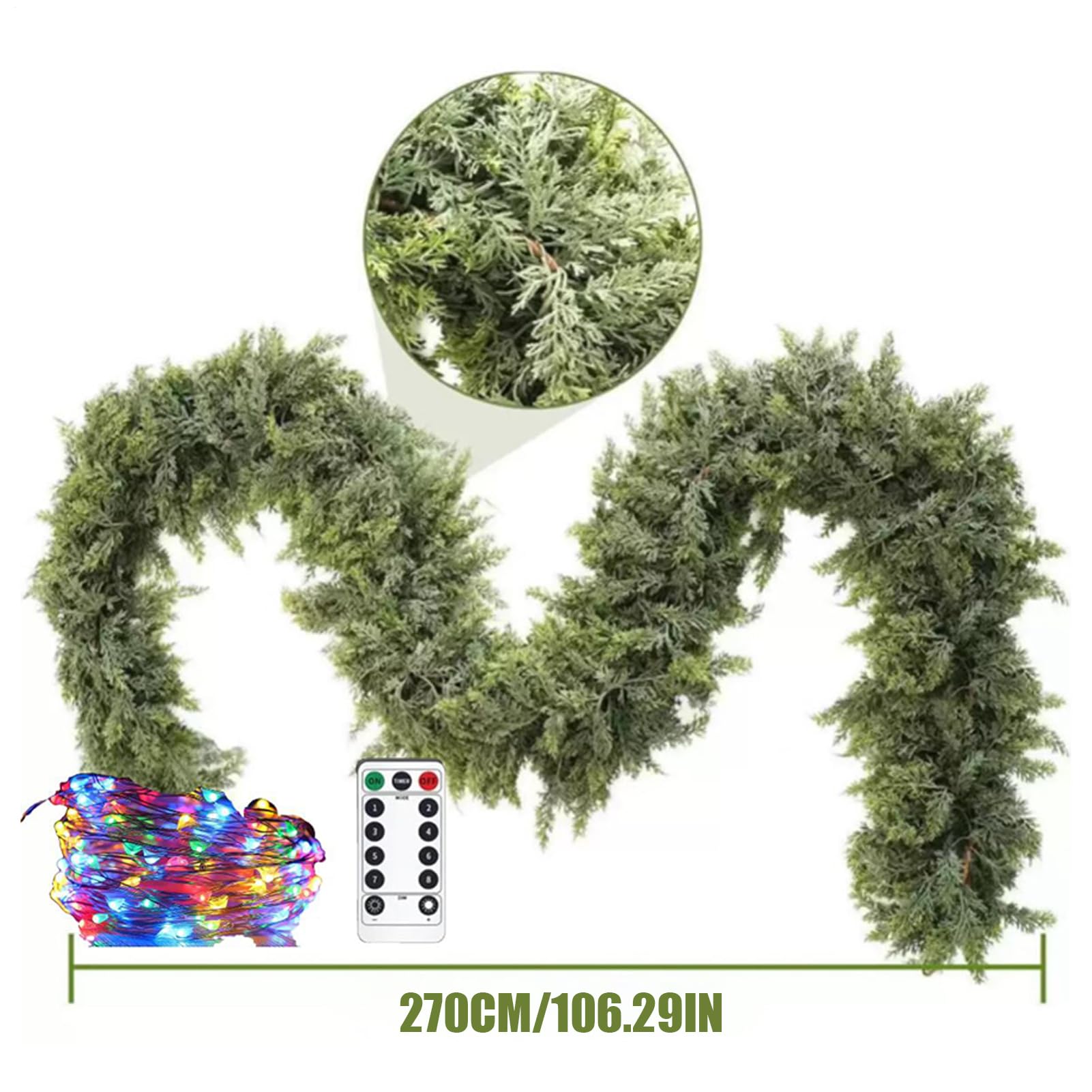 Weihnachtsgirlande Für Den Kamin 268 cm Zedergrün