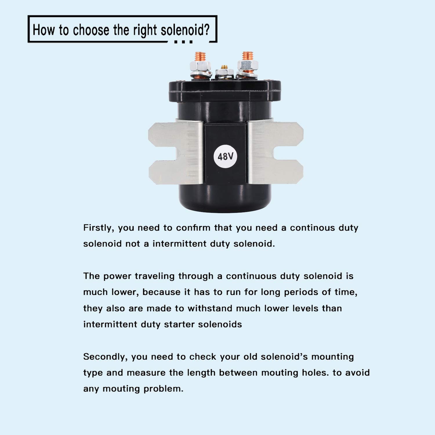 Amazon.com: YIXIN Heavy Duty 48V Solenoid Compatible with Club Car