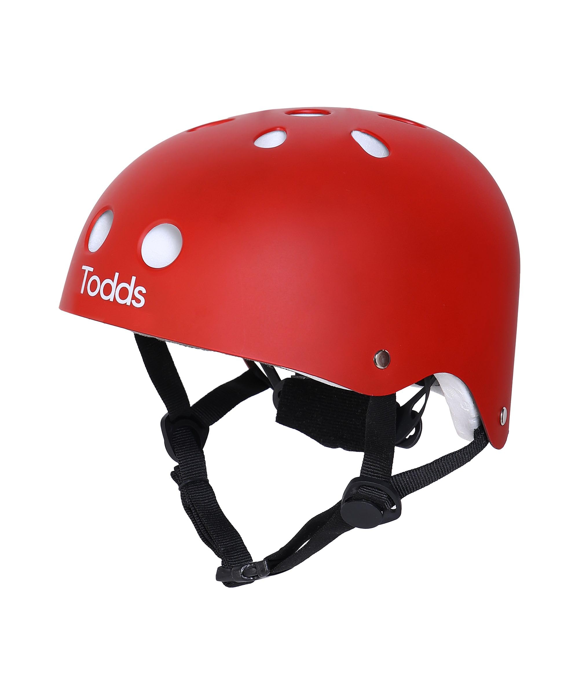 Todds Head Huggers Classic Kids' Helmet - Adjustable Fit, Lightweight Shell, Toddlers & Kids (Racer Red)-image-2