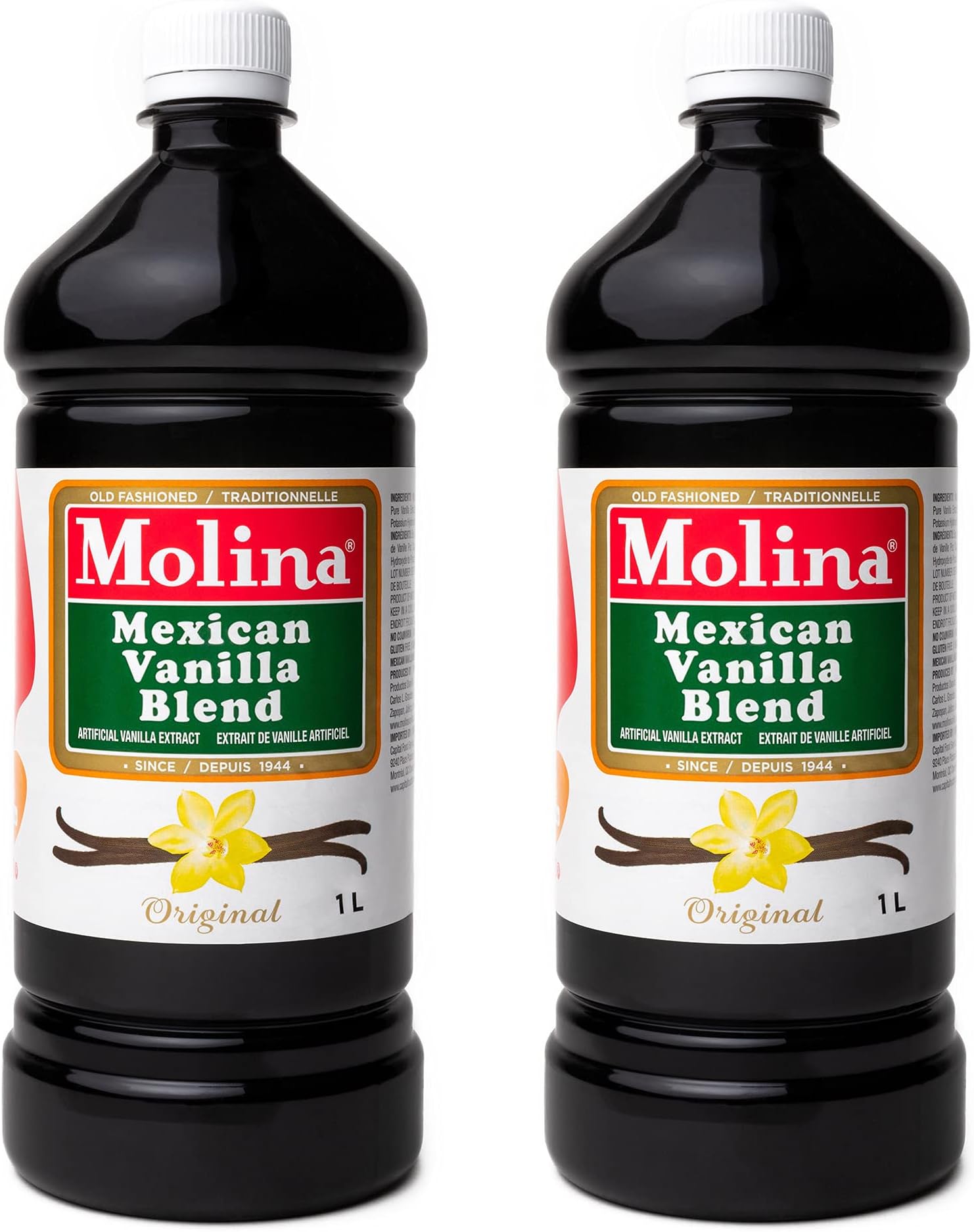 Molina Vainilla Mexican Vanilla Blend Vanillin Extract 33.3oz Two Pack