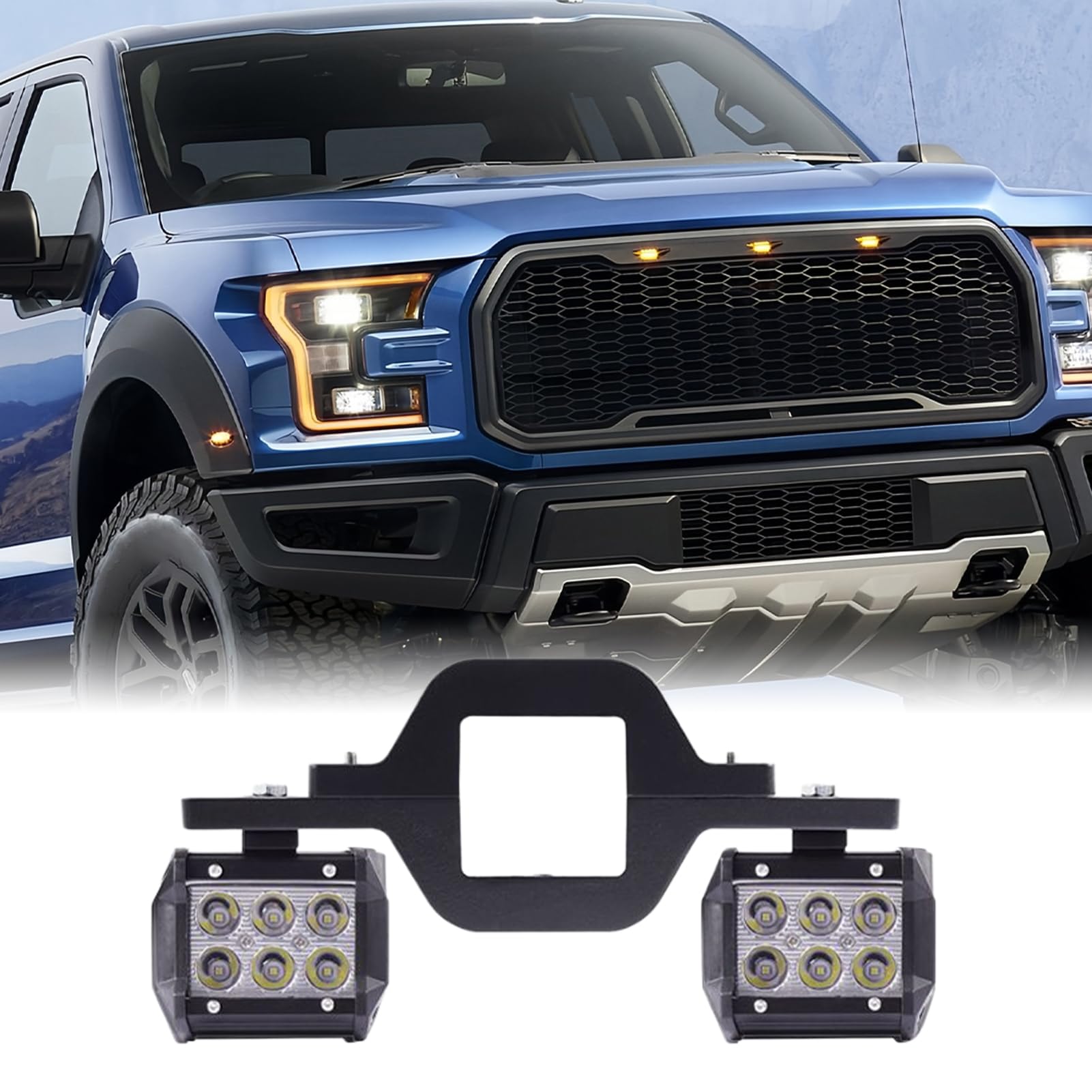 Feux Pods Pour Camions - Bandeau LED pour Hayon de Camion et Véhicules Utilitaires,Projecteur Antipoussière Étanche Accessoires Auto Pour Conducteurs Voyage