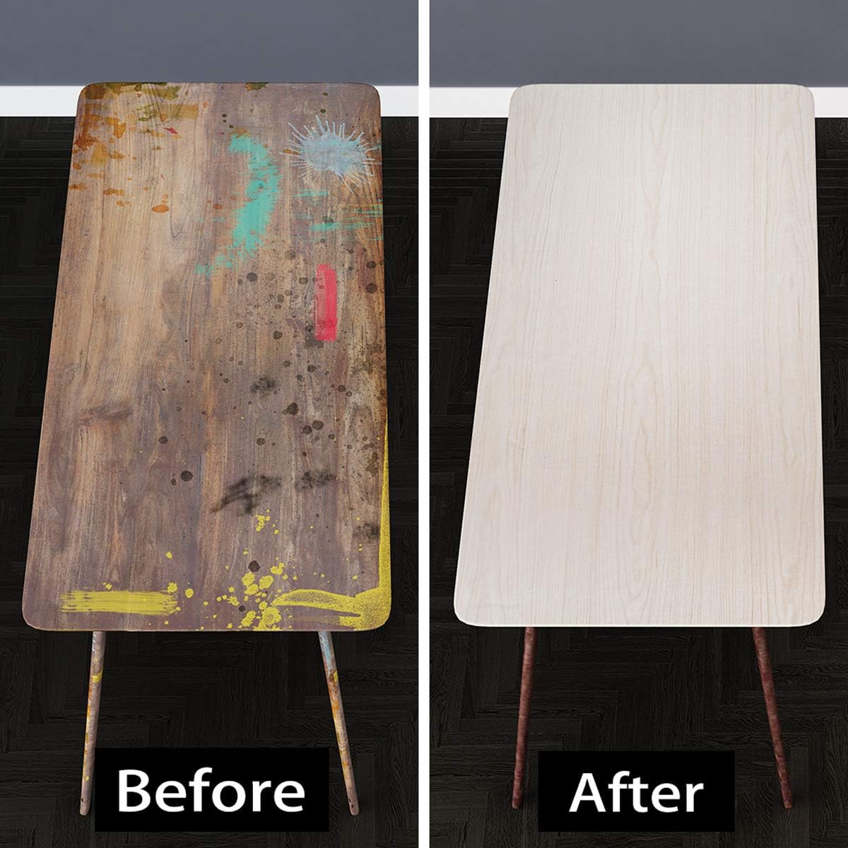 Vinyl Wood Grain Wallpaper Self-Adhesive Decorative Sticker Film for Office Desktop Home Furniture Kitchen Cabinet Floor DIY Decoration