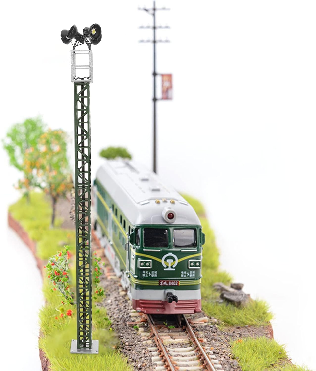 GANAZONO Trains Trains 2pcs Railroad Traffic Light Model Railway Lights Miniature Railway Train Lamp Model Sand Micro Landscape Decor Scale Train Accessories Model Trains