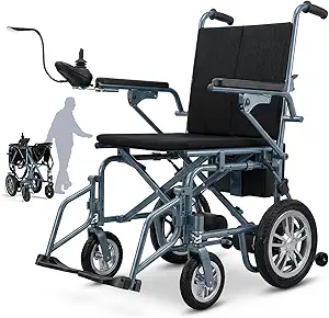 Foldable Electric Wheelchair for Adults with 15-Mile Range and 286 lbs Capacity