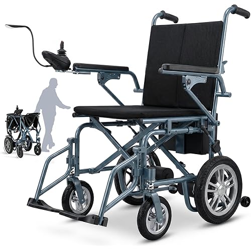 Electric Wheelchair for Adults Foldable, 15Miles Travel Range Motorized Wheelchair for Seniors, Lightweight Electric Wheelchair Max Support 286 lbs, Power Wheelchairs for Home & Outdoor
