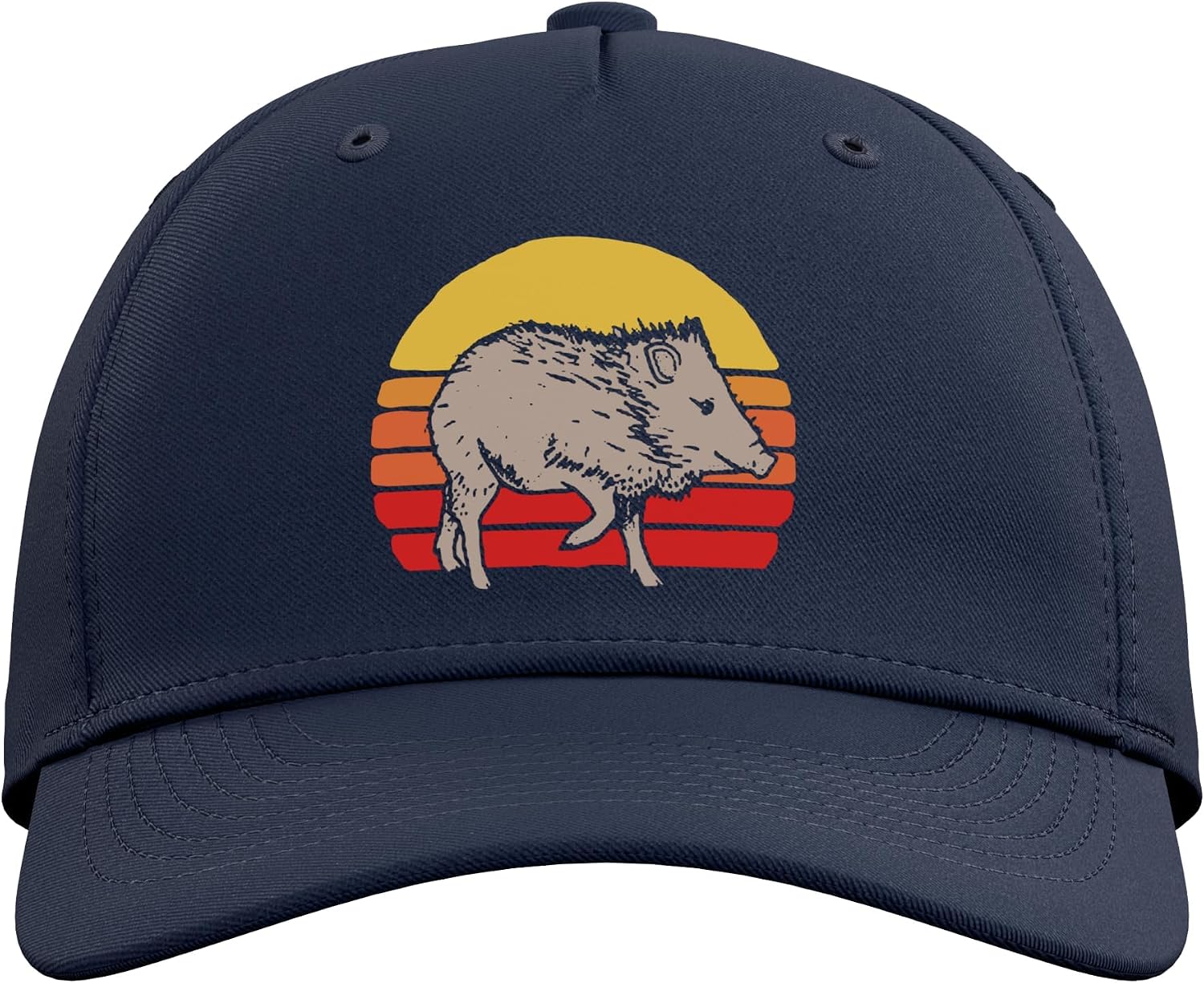 Javelina Vintage Retro 80s Sunset Cute Funny Arizona Adjustable Baseball Hat image 2
