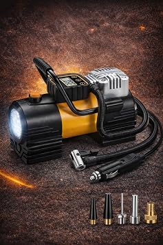 90W Kablolu Hava Kompres r  150 PSI Dijital LCD Ekranl  Lastik  i irme Pompas  12V