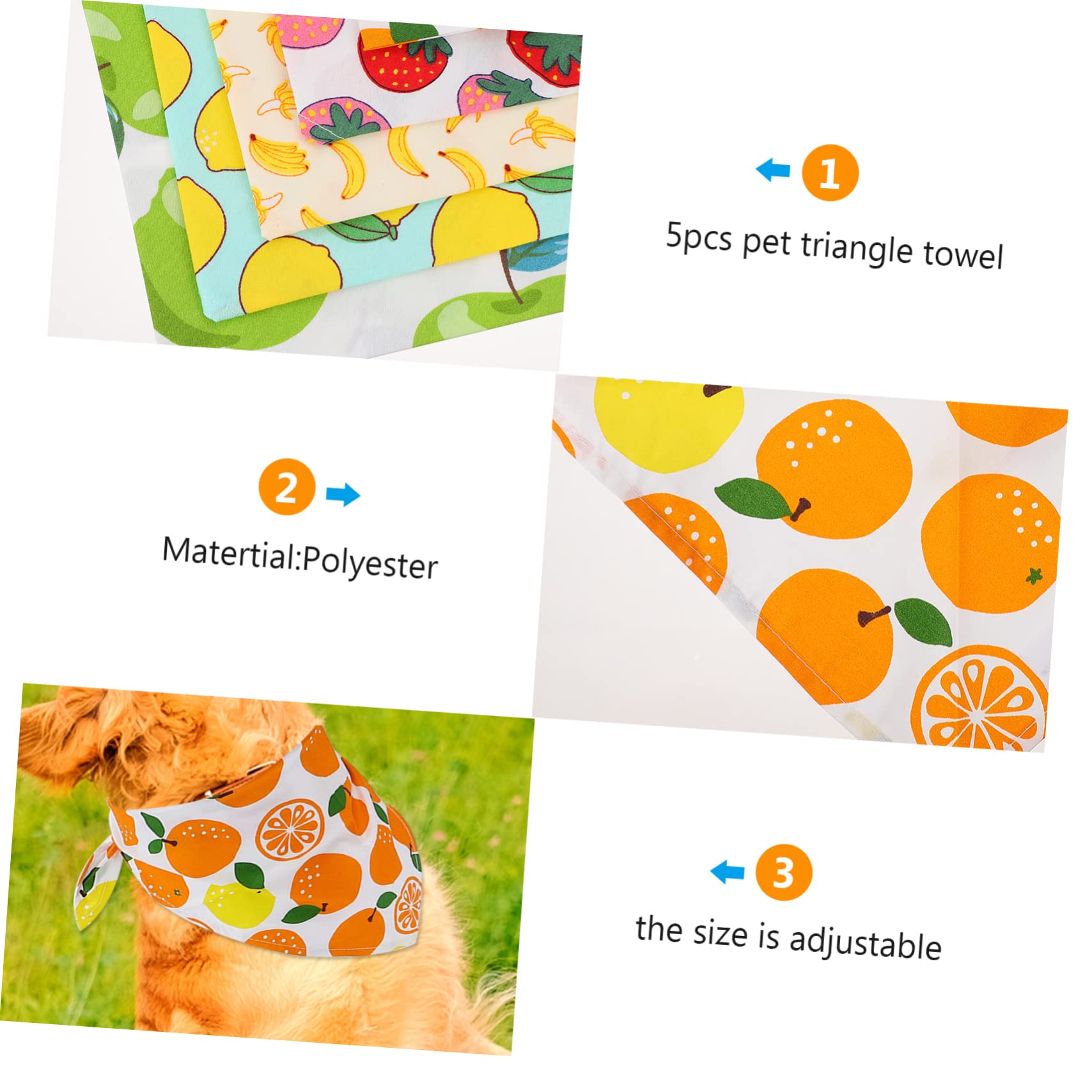 minkissy 15stücke Haustier Bandanas Verstellbare Hundeschals Für Hunde Und Katzen Mit Fruchtigem Muster Saugfähig Für Zuhause Und Unterwegs