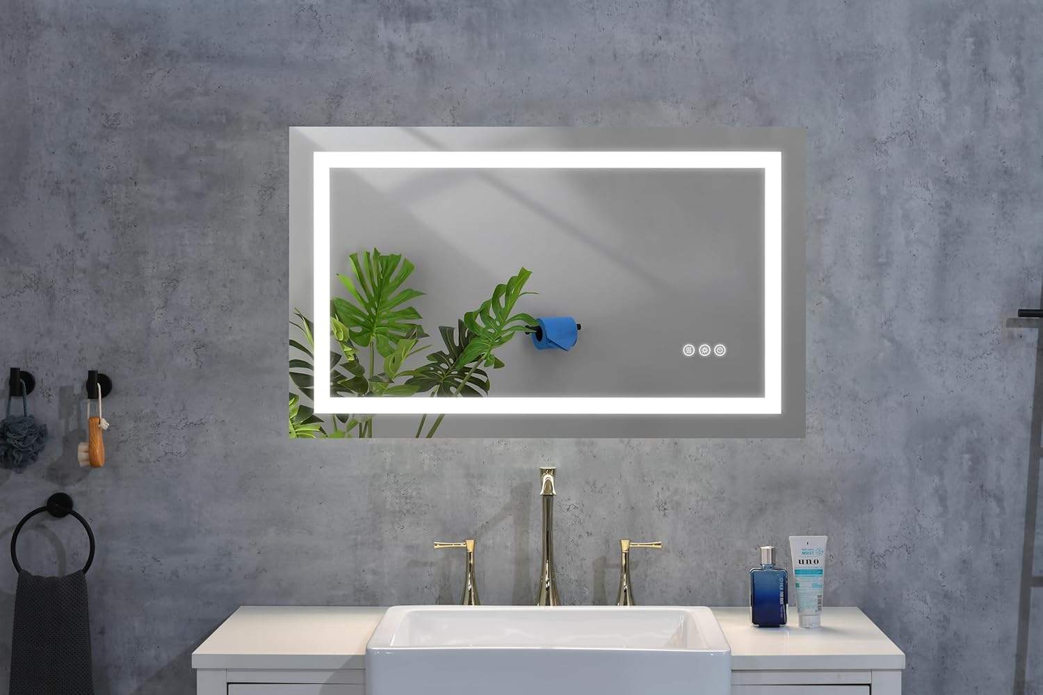 Bathroom led Mirror is Multi-Functional and Each Function is Controlled by a Smart Touch Button.