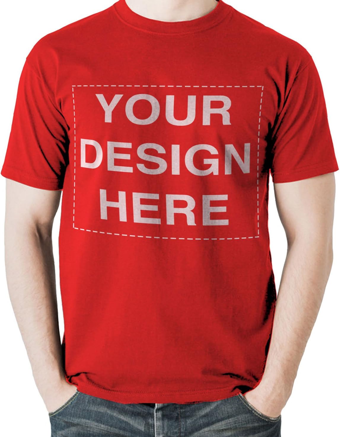 Adult Unisex Customizable T-Shirt with Any Personalized Text or Image (14 Colors)