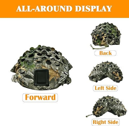 Vista 51 de LOOGU Funda táctica para casco, malla transpirable, camuflaje camuflaje casco cubierta ideal para combate táctico militar LOOGU SPRETTA.C MT frondoso