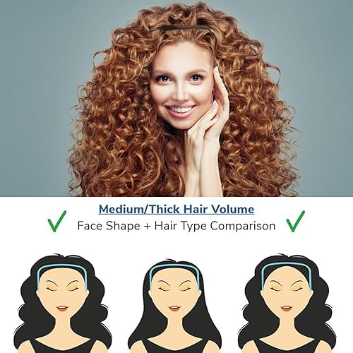 Miniatura 6 de Dazzhues 2 diademas con forma de lentes de sol para cabello rizado, diadema cuadrada para mujer, aro invisible para el cabello, diademas de moda