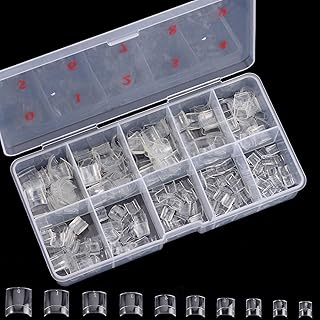 Square Nail Tips Half Cover 500Pcs Clear Acrylic Nails French Short False Nails with Box