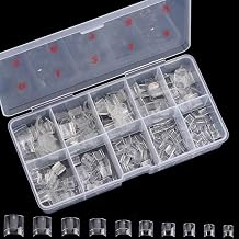 Square Nail Tips Half Cover 500Pcs Clear Acrylic Nails French Short False Nails with Box