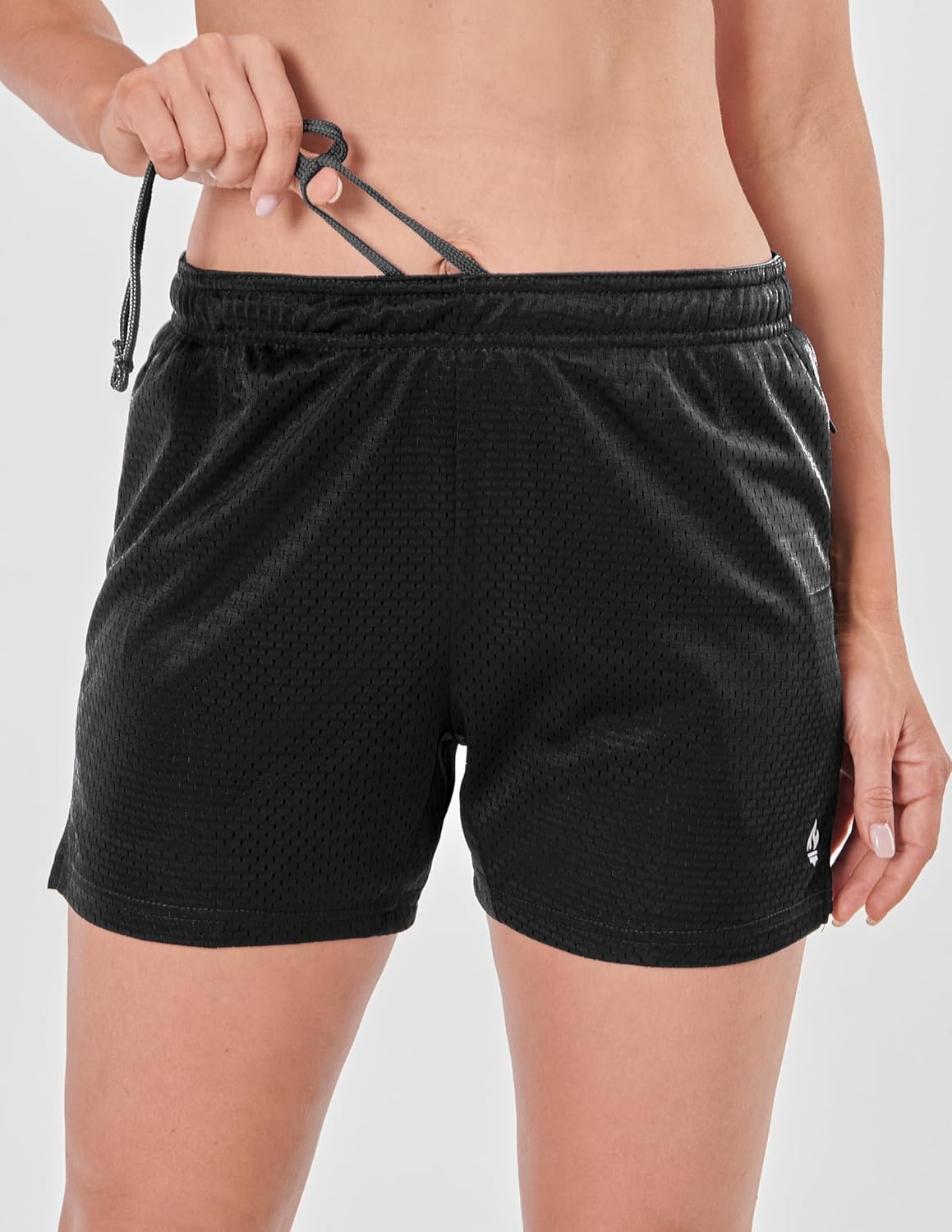 Liberty Imports 5-Pack Women's Athletic Mesh Shorts 5" Inseam, Ladies Loose Pull-On Shorts with Zipper Pockets - Image 6