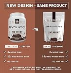 Revolution Nutrition, Iso Whey, Protein Powder 2LB Bag, Premium Formula, Gluten Free, Low Carb, 28g Of Protein Per Scoop, 908g, 27 Servings (Chocolate Cake, 2 Pound Bag)