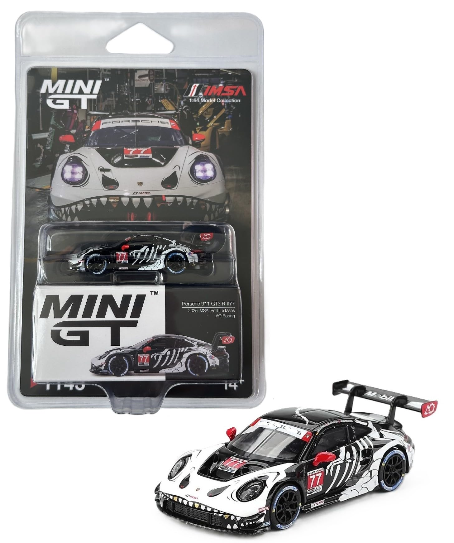 1:64 Scale Diecast Model Car Compatible with Porsche 911 GT3 R #80