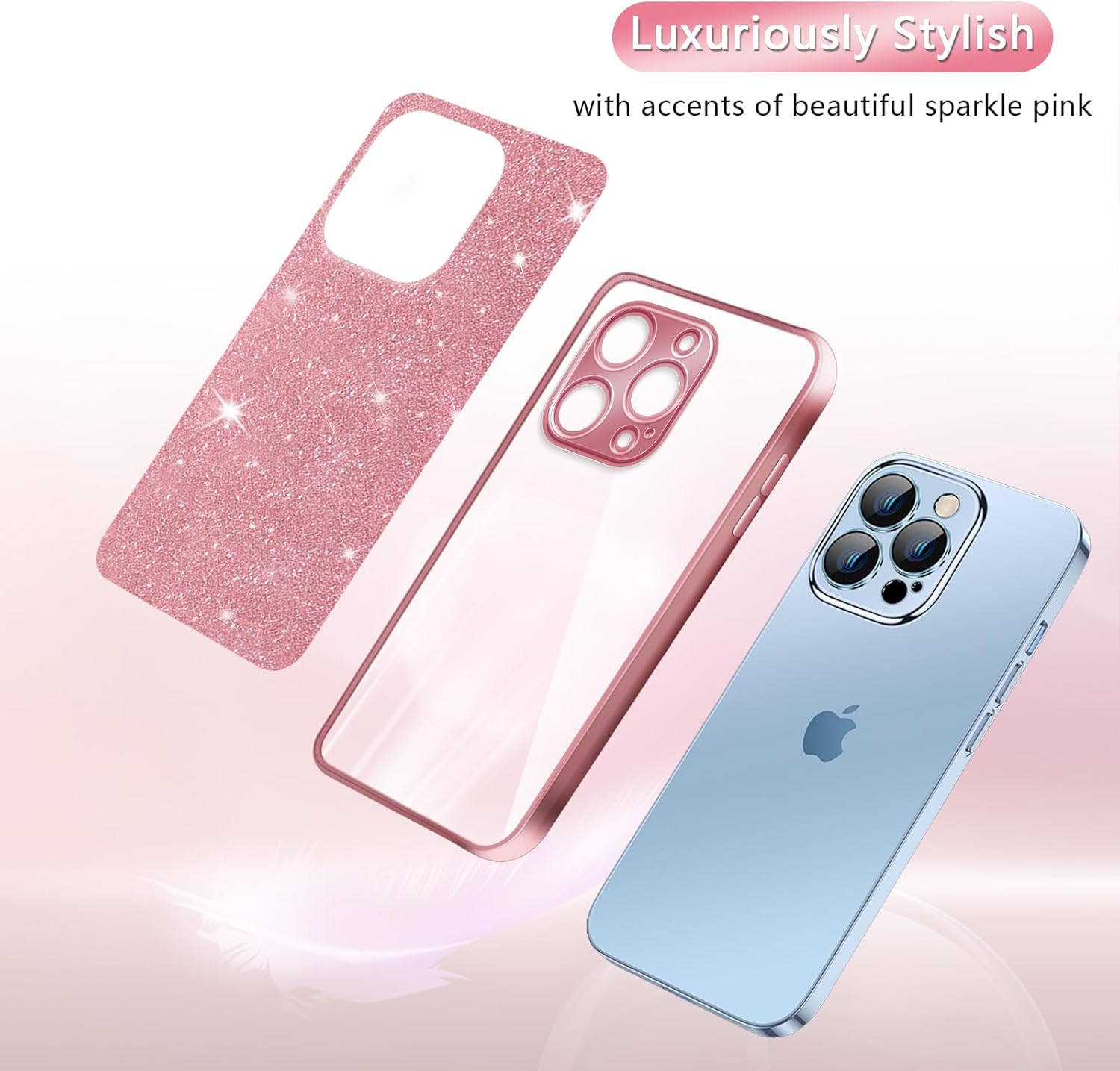 Phone Case for Samsung Note 10 [Compatible with Magsafe] with Butterfly Kickstand & Lanyard Soft TPU Bling Clear Shockproof Protection Cover for Galaxy Note 10 Case, Rose Gold - Image 6