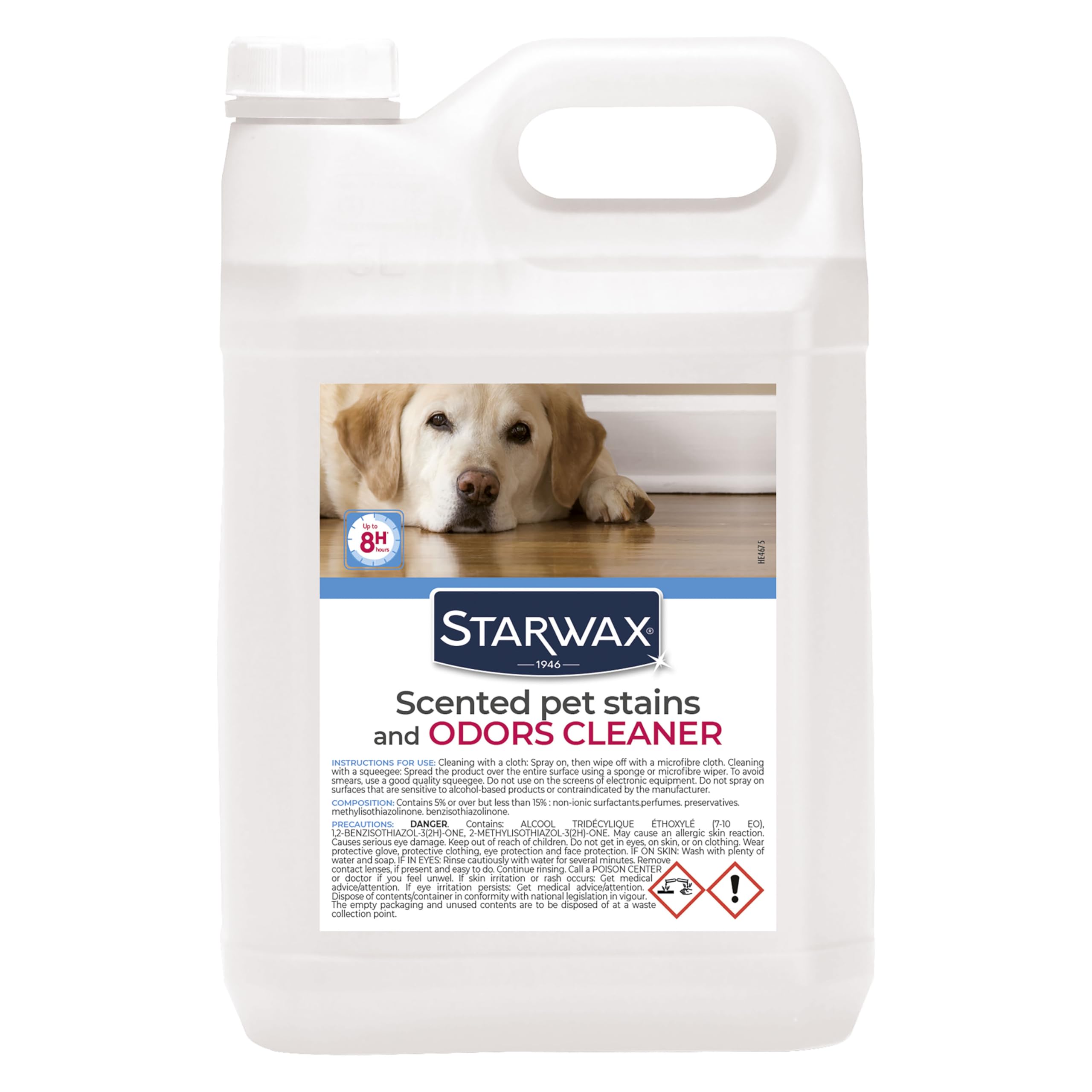STARWAX Pet-Friendly Cleaner – Cleans and Deodorises – Fruity Scent – Bleach-Free – For Homes with Pets – Concentrated Formula – 5L Covers up to 7,500m²