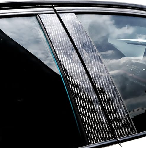 Miniatura 2 de Pegatina de pilar de fibra de carbono B para Mercedes Benz Clase C Sedan W205 2014-2017 C180 C200 C220 C250 C300 C350