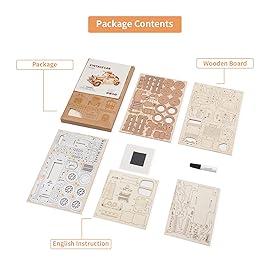 ROBOTIME 3D Wooden Puzzles Car DIY Model Kits to Build Wooden Model Vintage Car Craft Gift for Collection Lover
