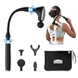 2-in-1 Detachable Muscle Massage Gun Deep Tissue with 20'' Extension Handle, Back and Neck Massager for Pain Relief, Handheld Massager for Shoulder Lower Back Leg Waist, FSA-HSA Eligible