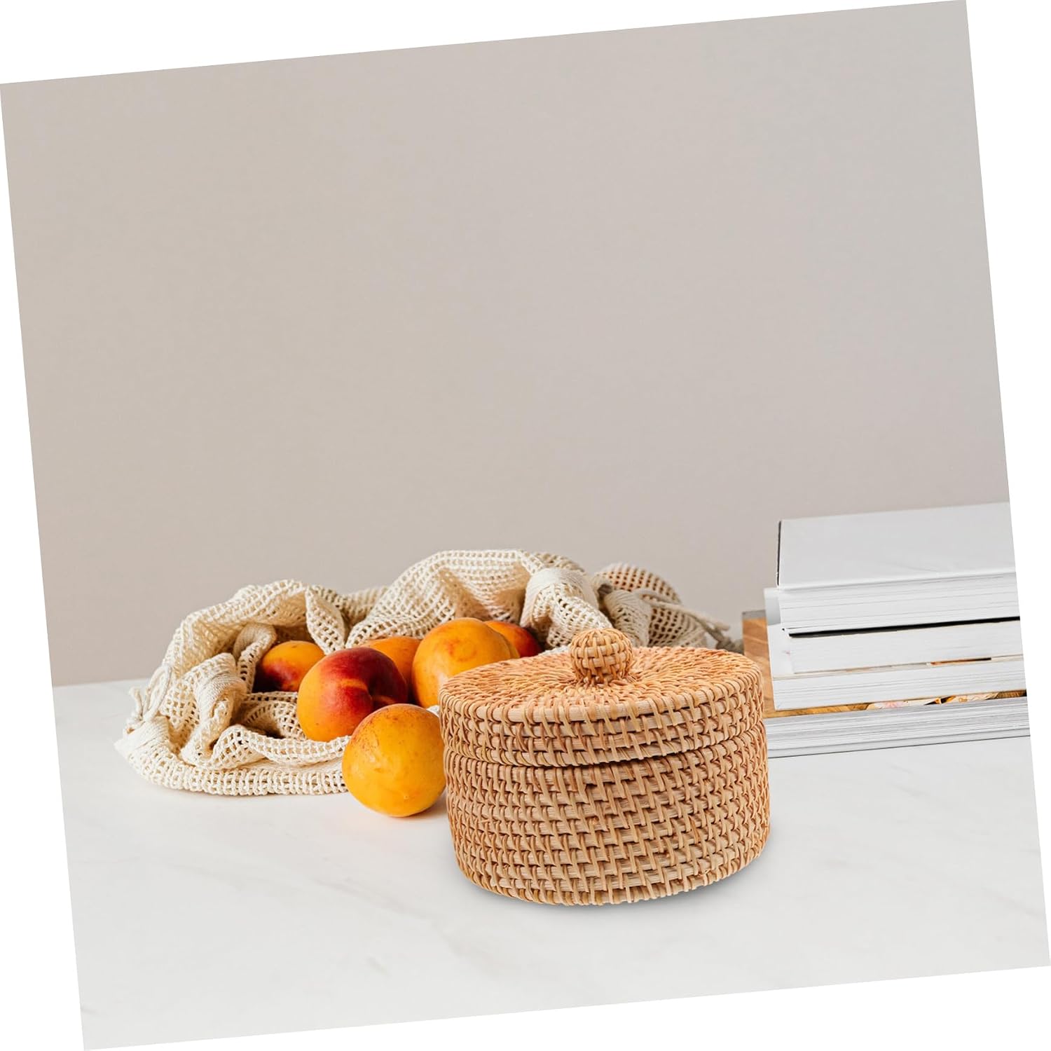 Unomor Woven Storage Case Decorative Apartment Decor Kitchen Storage Containers Lids