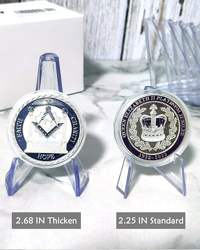 Miniatura 4 de Paquete de 14 soportes para tarjetas comerciales, caballete de acrílico transparente, soporte de exhibición de monedas de 2.68 pulgadas para