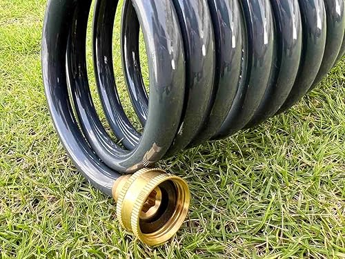 Miniatura 4 de SANFU Manguera de agua de jardín con retroceso de poliuretano de 38 pulgadas de diámetro interior x 15 pies de alta calidad con accesorios de latón