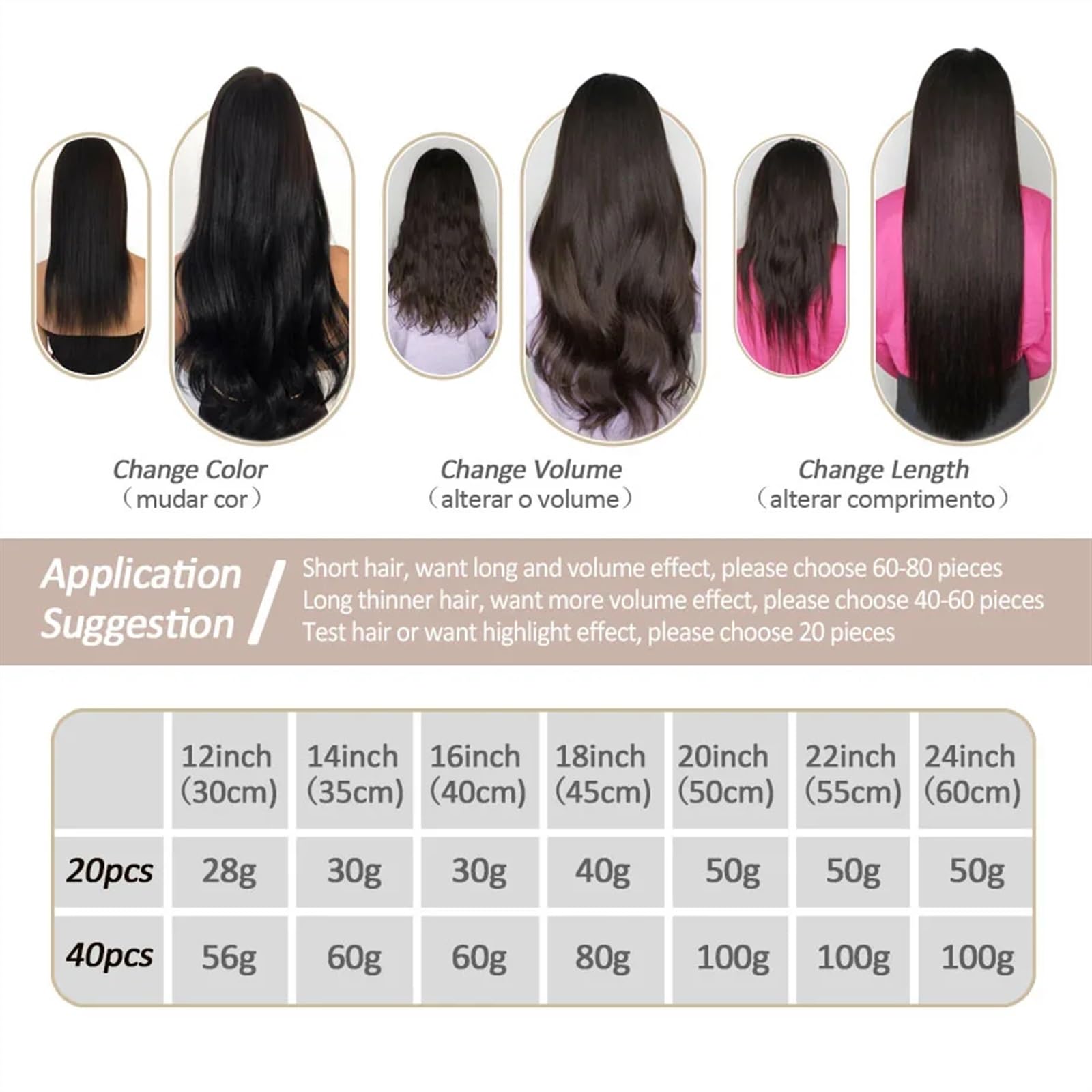 Bandverlängerungen Gerade Menschenhaar Remy Band in Menschenhaar Extensions PU-Band Aschebraun Leuchtendes Blondband Haarverlängerung (20 pcs,24