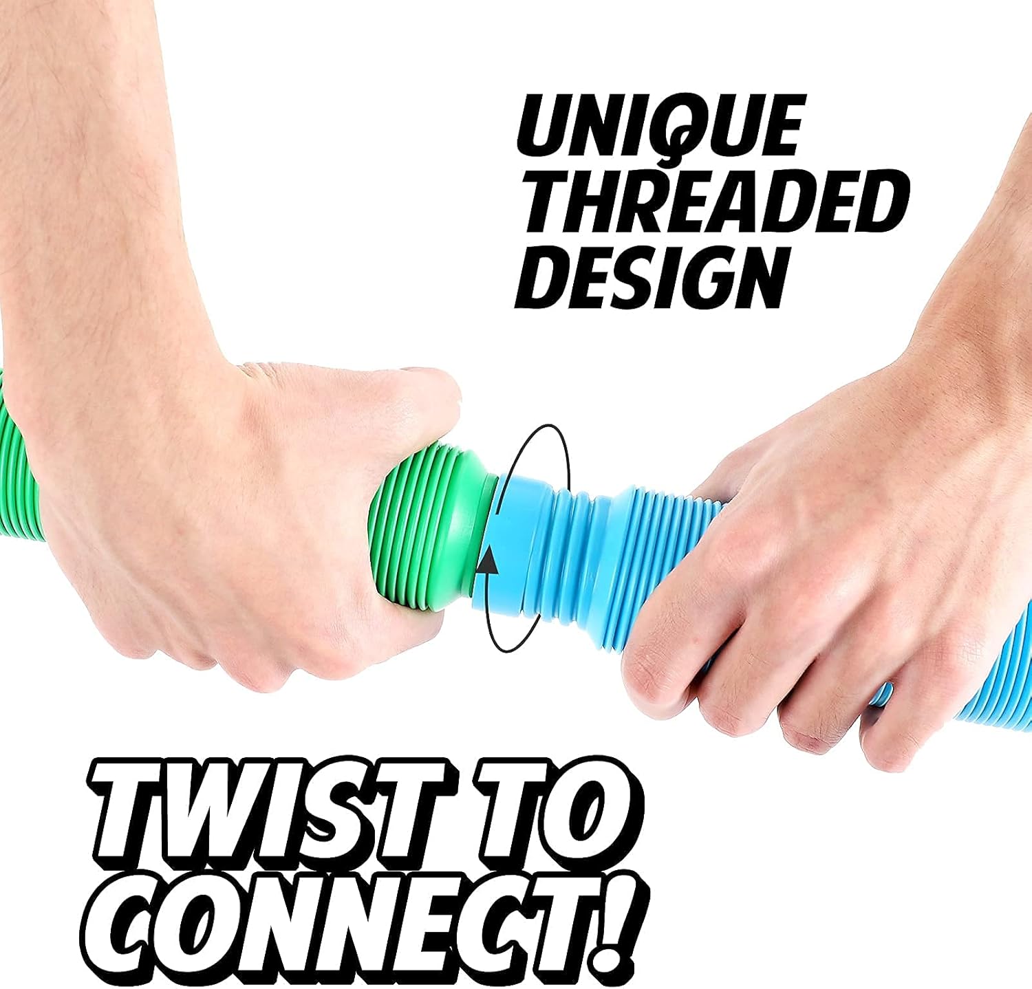 Pop Multi-Color XL Tubes Sensory Toy for Toddler Kids Learning Toys - 4 Pack
