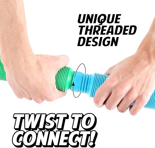 Miniatura 3 de Pop Multi-Color XL Tubes Juguete Sensorial para Niños Pequeños Juguetes de Aprendizaje - Paquete de 4