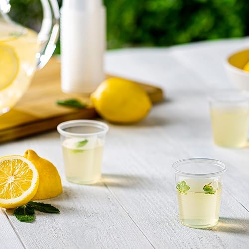 Miniatura 4 de GUSTO Caja de 2,000 - 3 onzas Vasos de plástico desechables transparentes - Pequeño baño desechable, polipropileno medicinal y vasos de enjuague