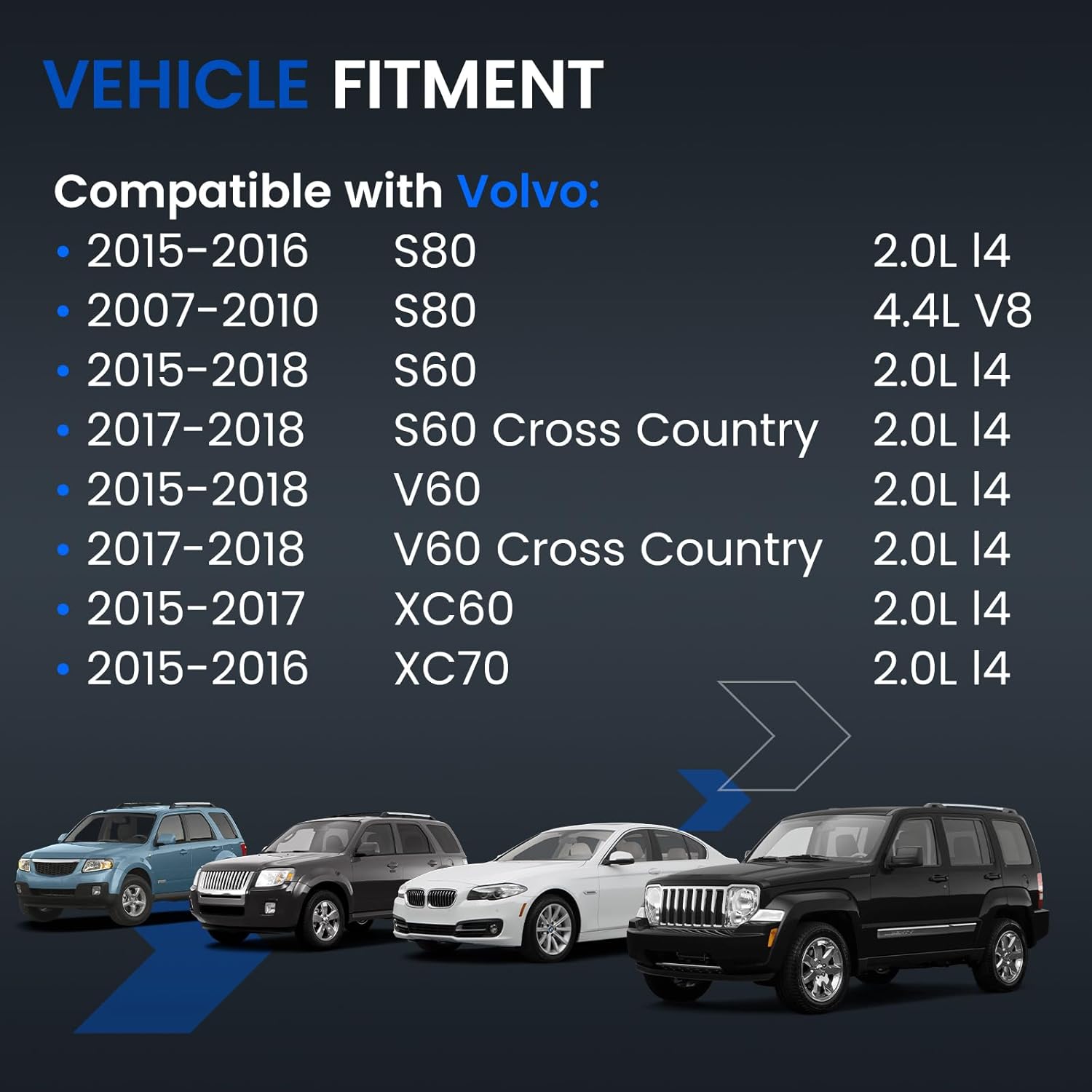 Engine Coolant Reservoir Tank LR024296 Compatible with Land Rover LR2, Range Rover Evoque 2012-2015 & Volvo S60, S80, V60 Cross Country, XC60, XC70 2.0L Replace V95-0346 31200321 LR024296SK