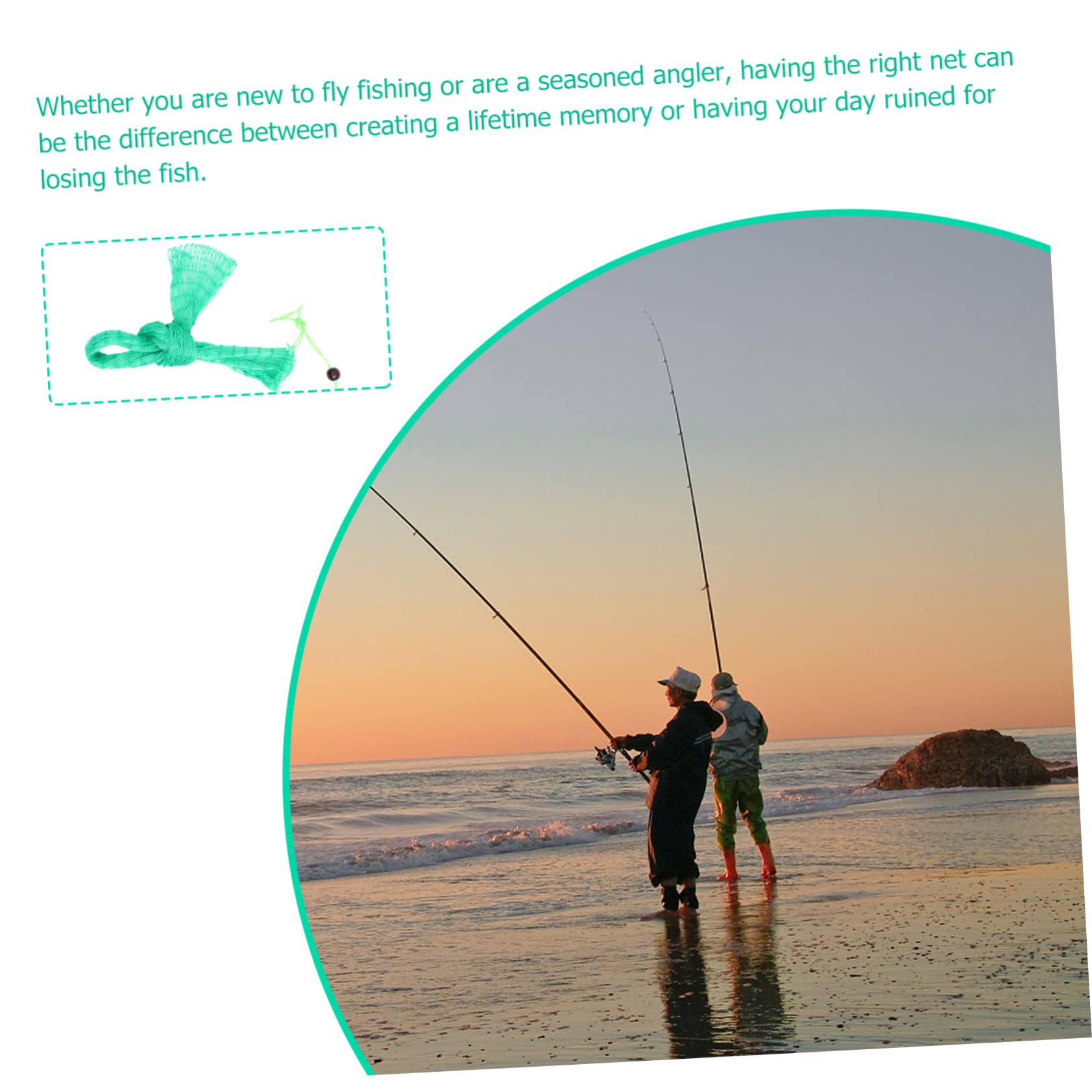 Sosoport 7 Juegos Bolsa De Red De Pesca Fischer Fisher Tanque Cangrejo Herramienta Pececillo Red De Pesca Duradera De a Sencilla Práctica De a Nylon Green 2 Piezas * 7