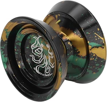 YUYTE Unresponsive Yoyo Magic Unresponsive Aluminum Alloy - Advanced Fade with Glove & 3 Strings for Competitive Play (Black Gold)