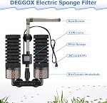 Aquarium Electric Sponge Filter with Submersible Pump, L | For 20-55 Gal