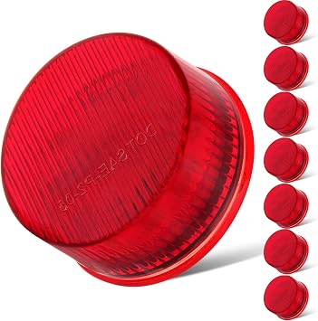 8 x 2 inch Round Trailer Led Side Marker Lights Red 9LED Side Marker Lights 2inch Clearance Lights Side indiorfor Truck Trailer RV Tractor Sealed Waterproof