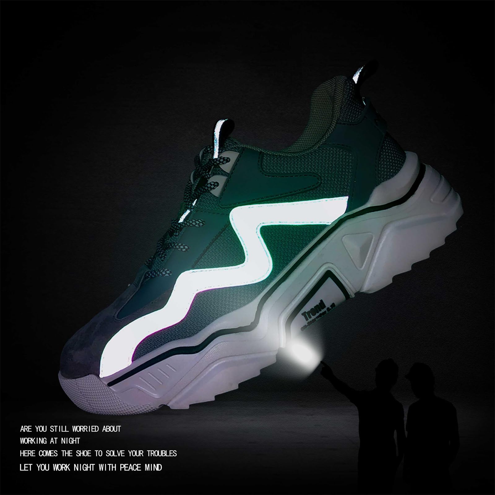 Damskie obuwie ochronne Stalowy nosek Sneaker Odblaskowa platforma Przemysłowe buty budowlane Obuwie robocze