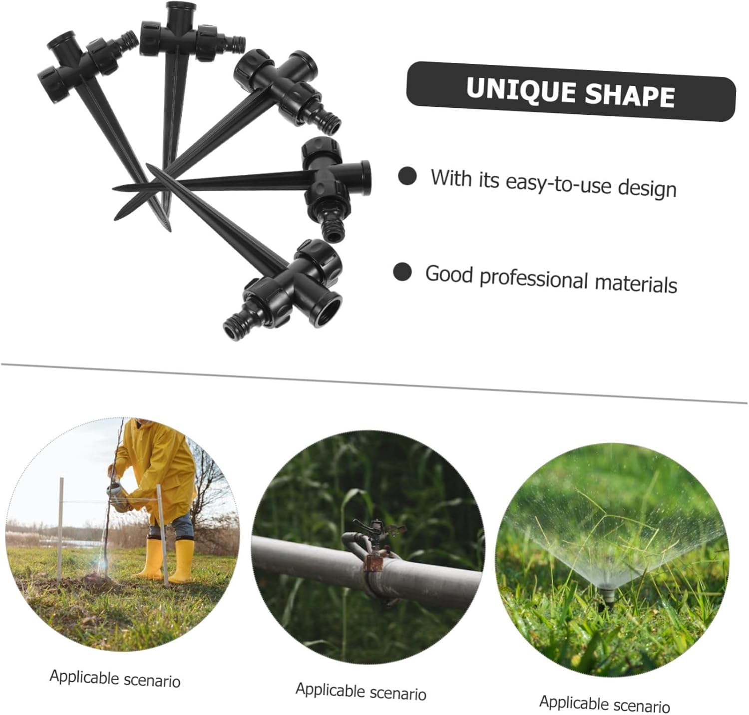 Sosoport 5sets 5pcs Sprayer Spike Durable Garden Sprinkler Stake with Height for Lawn Irrigation Sturdy Spike Accessory for Watering All Weather 5pcs*5