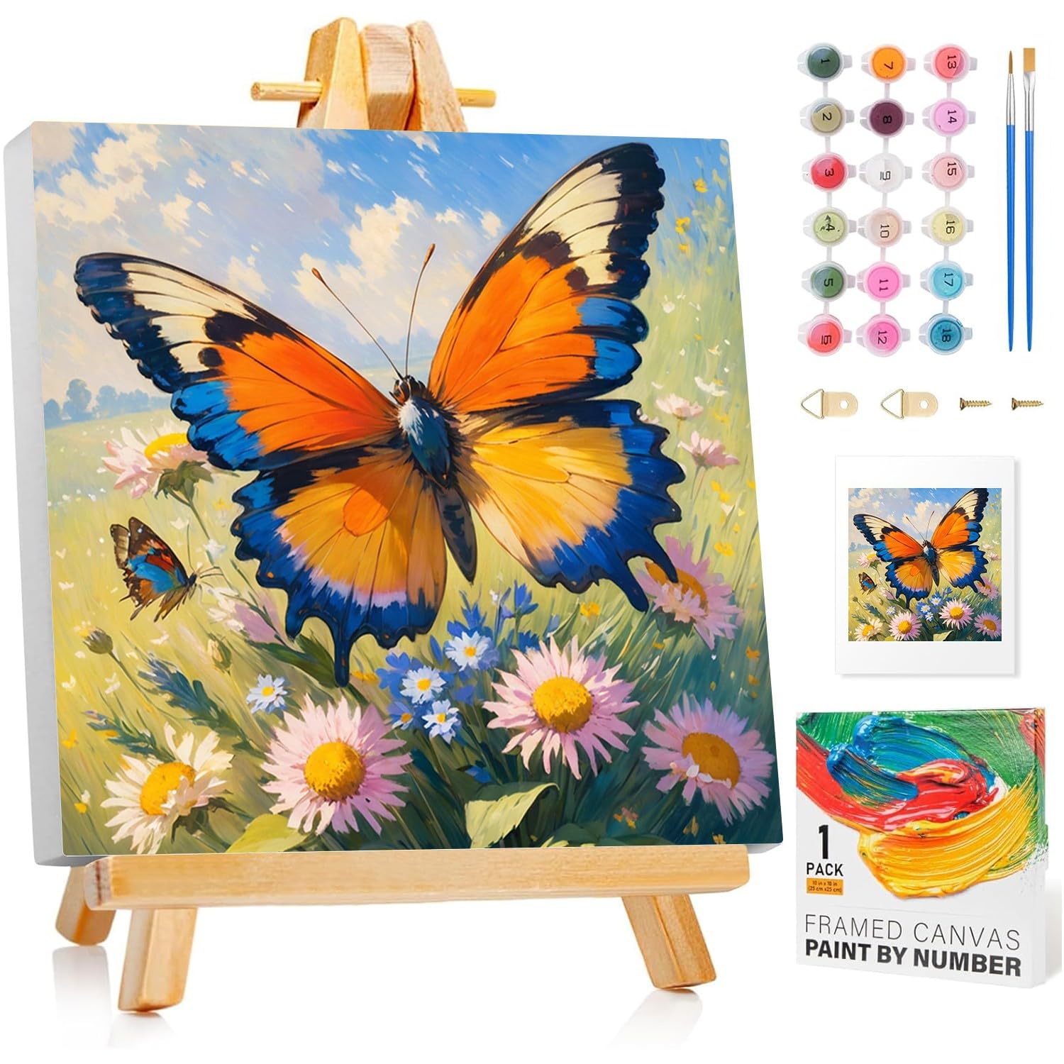 Amazon.com: Reivworl Paint by Numbers Kit for Adults, Butterfly Paint ...