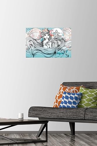 Miniatura 2 de Trends International Disney - Póster de pared de la Sirenita Ariel, 14.72 x 22.37 pulgadas, paquete de póster premium y alfiler