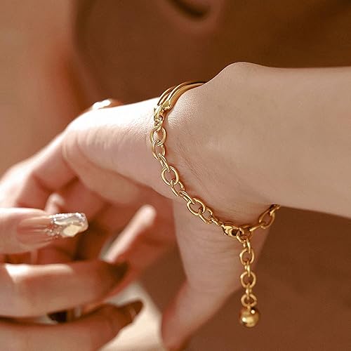 Miniatura 7 de FANMIS Reloj de pulsera de tono dorado para mujer, reloj de cuarzo de inspiración vintage con números romanos clásicos, relojes de moda para mujer,